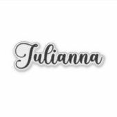 Julianna Naam - Handgeschreven kalligrafie Sticker (Voorkant)
