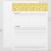 Julianna Recipe Letterhead (Voorkant / Achterkant)
