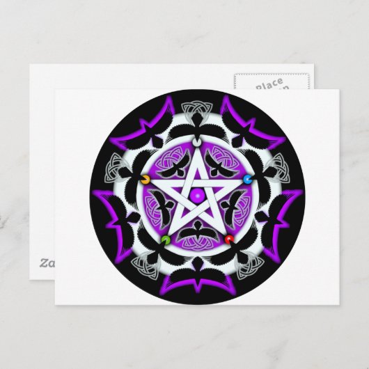 Julia's Crow Pentacle Briefkaart (Voorkant / Achterkant)