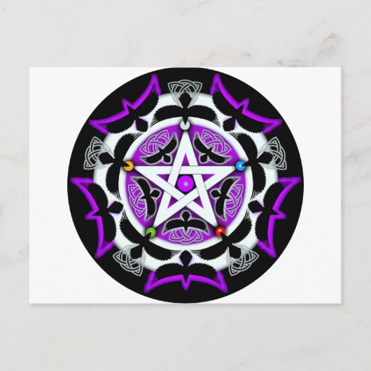 Julia's Crow Pentacle Briefkaart (Voorkant)