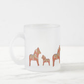 Julia's Dala Horse Frosted Glass Mok (Links)