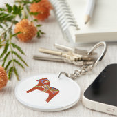 Julia's Dala Horse sleutelhanger (Voorkant Rechts)