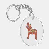 Julia's Dala Horse sleutelhanger (Voorkant Links)