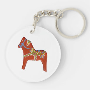 Julia's Dala Horse sleutelhanger