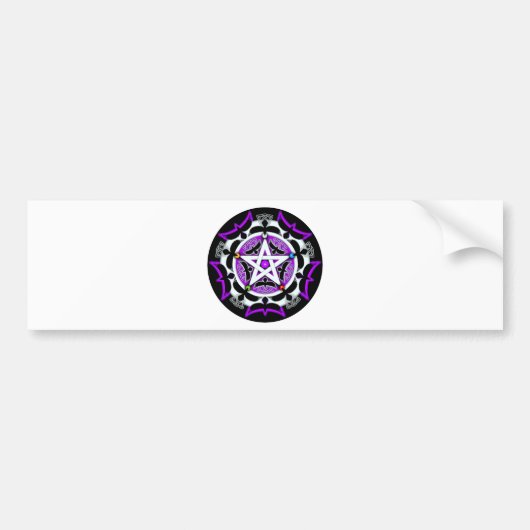Julia's Kraai Pentagram Bumpersticker (Voorkant)