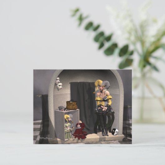 "Julia's puppet theater" - Briefkaart (Staand voorkant)