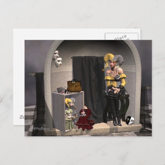 "Julia's puppet theater" - Briefkaart (Voorkant / Achterkant)