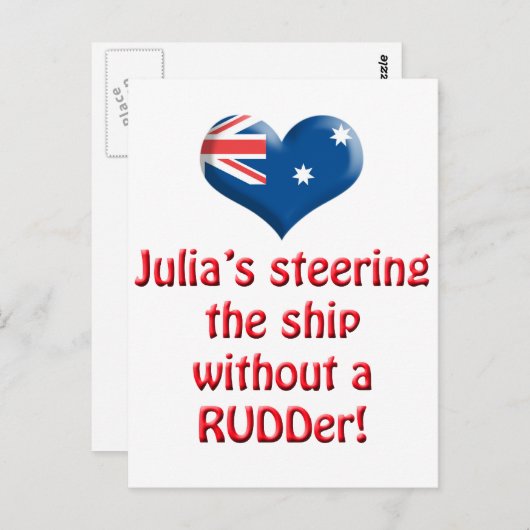 Julia's stuurschip briefkaart (Voorkant / Achterkant)