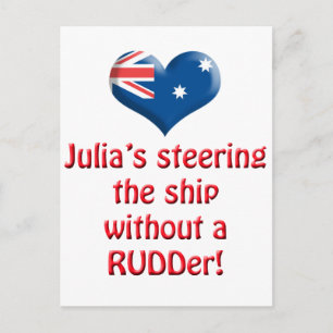 Julia's stuurschip briefkaart