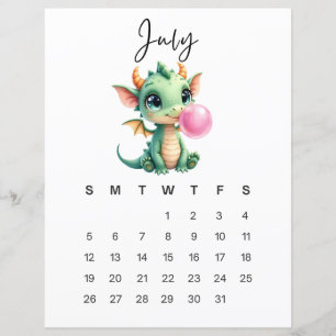Julibabydraak Kunstprint Whimsische Fantasie