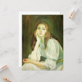 Julie Daydreaming (Prachtige Jonge Vrouw) Kaart (Voorkant / Achterkant in situ)