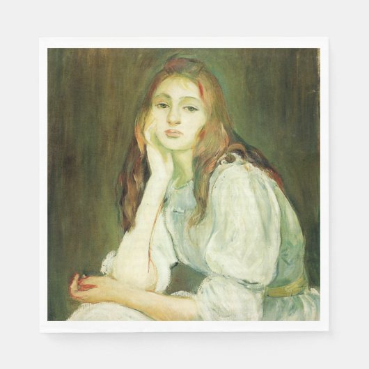 Julie Daydreaming (Prachtige Jonge Vrouw) Servet (Voorkant)