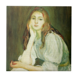 Julie Daydreaming (Prachtige Jonge Vrouw) Tegeltje