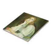 Julie Daydreaming (Prachtige Jonge Vrouw) Tegeltje (Zijkant)