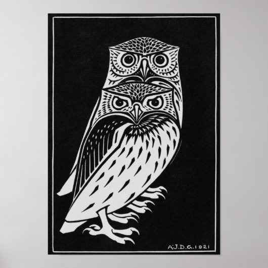 Julie de Graag 2 Owls Poster (Voorkant)