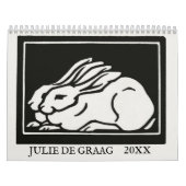 Julie de Graag Art Nouveau Woodcuts Aangepast jaar Kalender (Hoes)