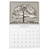 Julie de Graag Art Nouveau Woodcuts Aangepast jaar Kalender (Jan 2026)