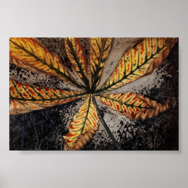 Julie de Graag Chestnut leaf Poster