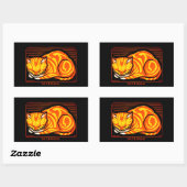 Julie de Graag December Cat Rechthoekige Sticker (Vel)