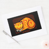 Julie de Graag December Cat Rechthoekige Sticker (Envelop)