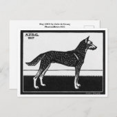 Julie de Graag Dog Briefkaart (Voorkant / Achterkant)