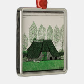 Julie de Graag, Farmhouse met Thatched Roof, Metalen Ornament (Rechts)