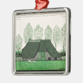 Julie de Graag, Farmhouse met Thatched Roof, Metalen Ornament (Links)