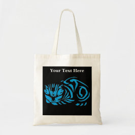 Julie de Graag Houtsnede kat (Blauw & Rood) Tote Bag