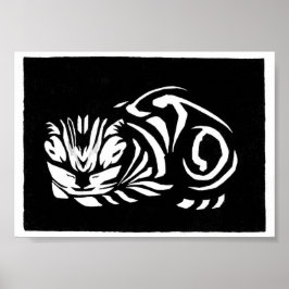 Julie de Graag Houtsnede kat Poster