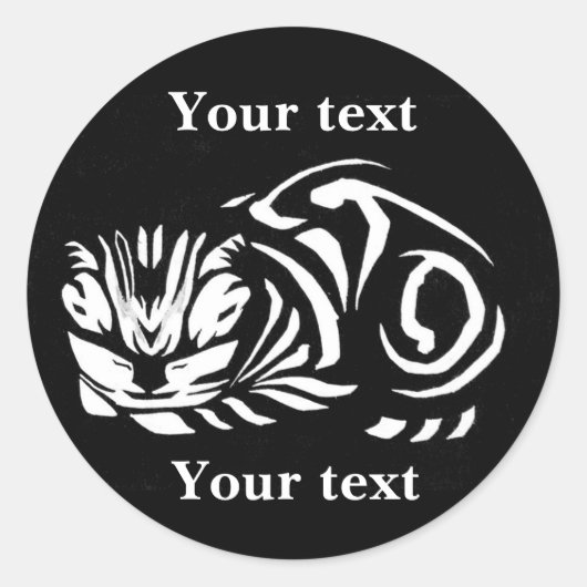 Julie de Graag Kat Ronde Sticker (Voorkant)