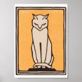 Julie de Graag Sitting Cat Poster (Voorkant)
