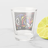 Julie de Graag Woodcut cat Shot Glas (Achterkant)
