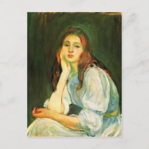 Julie Dreaming beroemd gemaakt door Berthe Morisot Briefkaart