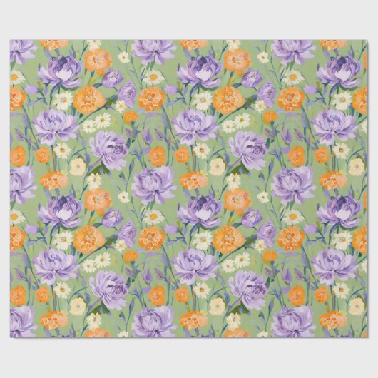 Julie Floral Cadeaupapier (Vlak)