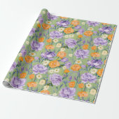 Julie Floral Cadeaupapier (Uitgerold)