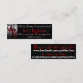 julie grijs zonekaart mini visitekaartje (Voorkant / Achterkant)