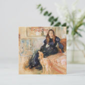 Julie Manet en haar windhond (door Berthe Morisot) Kaart (Staand voorkant)