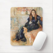 Julie Manet en haar windhond (door Berthe Morisot) Muismat (Met muis)