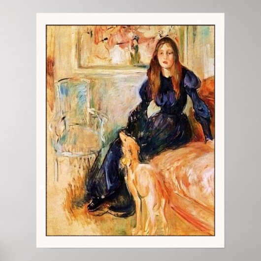 Julie Manet en Her Greyhound Laertes Poster (Voorkant)