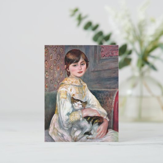 Julie Manet (kind met kat) Renoir Briefkaart (Staand voorkant)