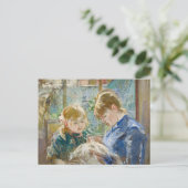 Julie met haar nanny | Berthe Morisot Briefkaart (Staand voorkant)