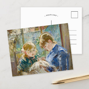 Julie met haar nanny   Berthe Morisot Briefkaart