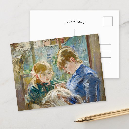 Julie met haar nanny | Berthe Morisot Briefkaart