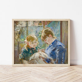 Julie met haar nanny | Berthe Morisot Poster