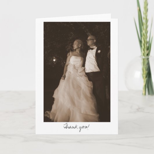 Julie - n Mat Huwelijk 4x6 (sepia) - 335, dankt u! Bedankkaart (Voorkant)