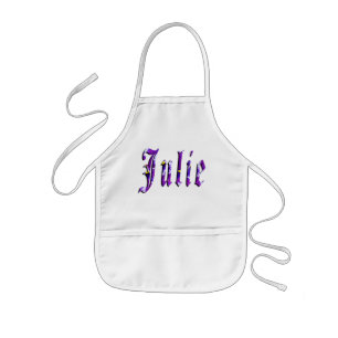 Julie, naam, Logo, meisjes artistieke Kindy Apron Kinder Schort