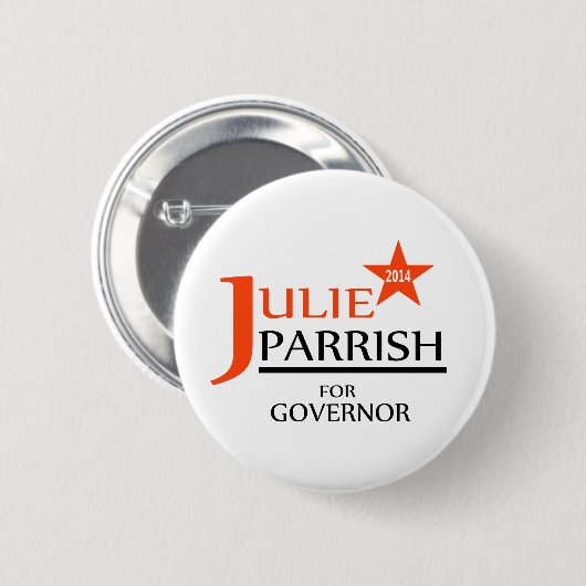 Julie Parrish voor gouverneurspeld Ronde Button 5,7 Cm (Voorkant /achterkant)