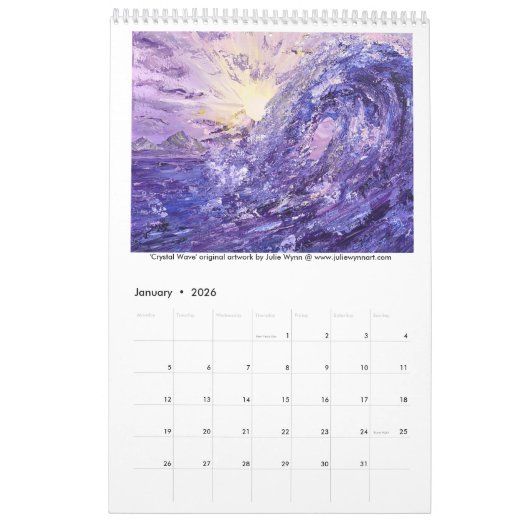 Julie Wynn Art Calendar Kalender (Jan 2026)