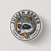 Julien Baker Racoon Pin Ronde Button 3,2 Cm (Voorkant)
