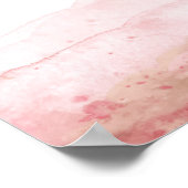 JULIEN | Blush roze Waterverf bruiloft Welkom Poster (Hoek)